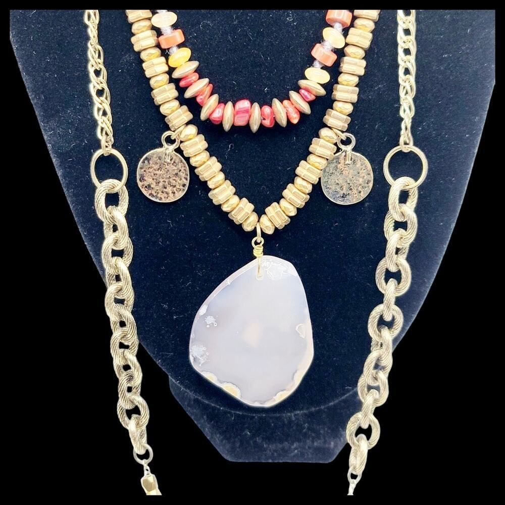 NWT Free people Under The Same Sun Gold Necklace Jewelry Gift - Picture 4 of 10